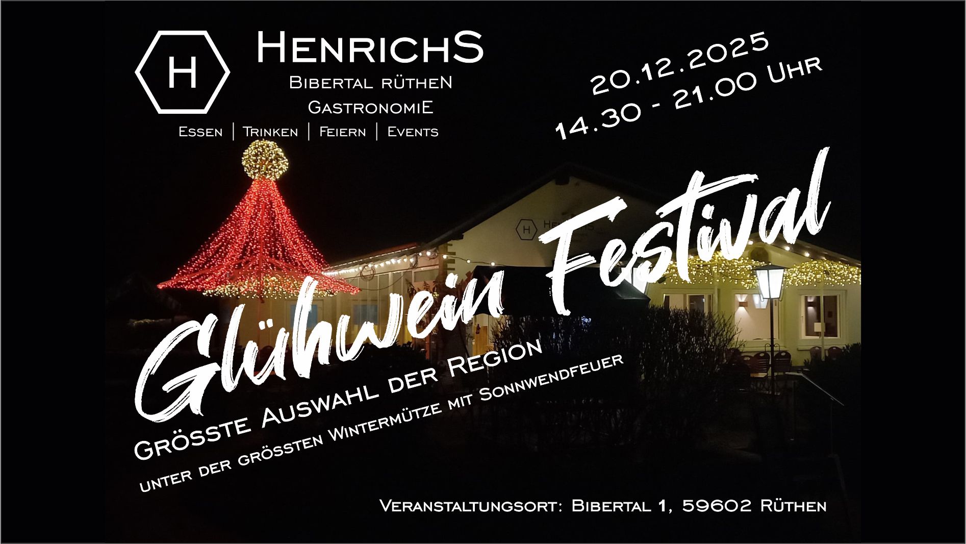 Flyer Gluehwein Festival mit Sonnwendfeuer